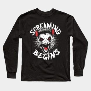 Screaming Begins - Possum 90s Inspired Long Sleeve T-Shirt